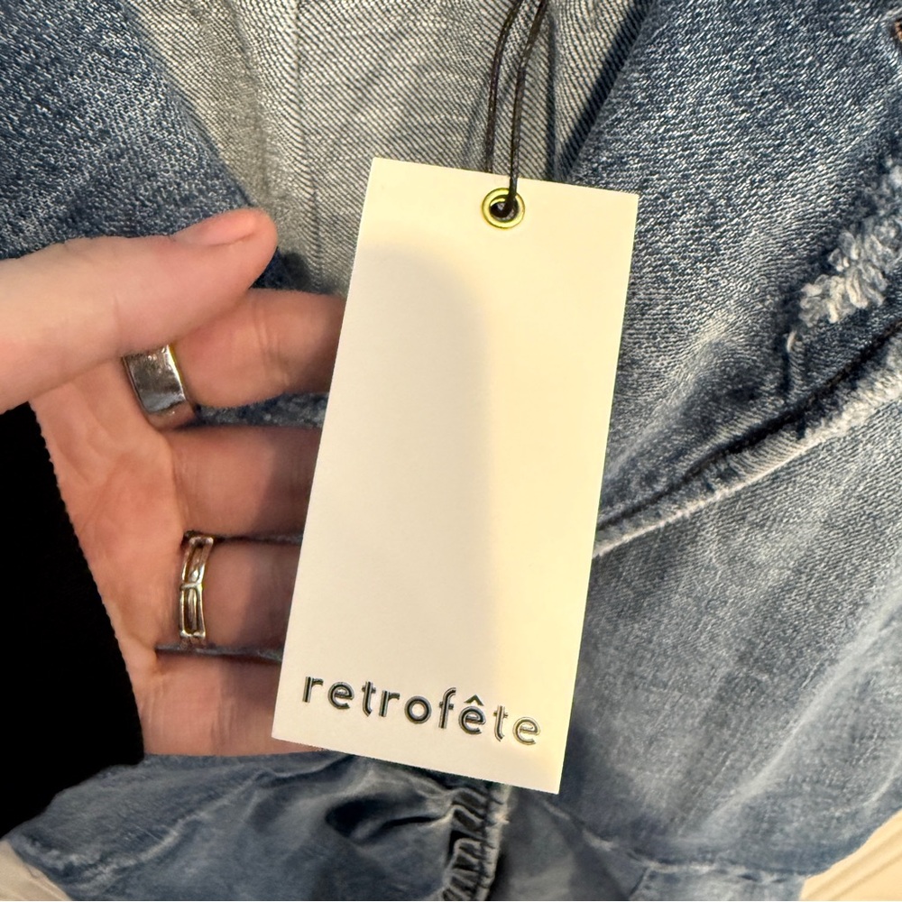 NWT Retrofete Gia Dress in Denim - Picture 5 of 8